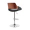 Armen Living Colby Adjustable Black Faux Leather and Chrome Finish Bar Stool LCCYBAWABL - alternate 2